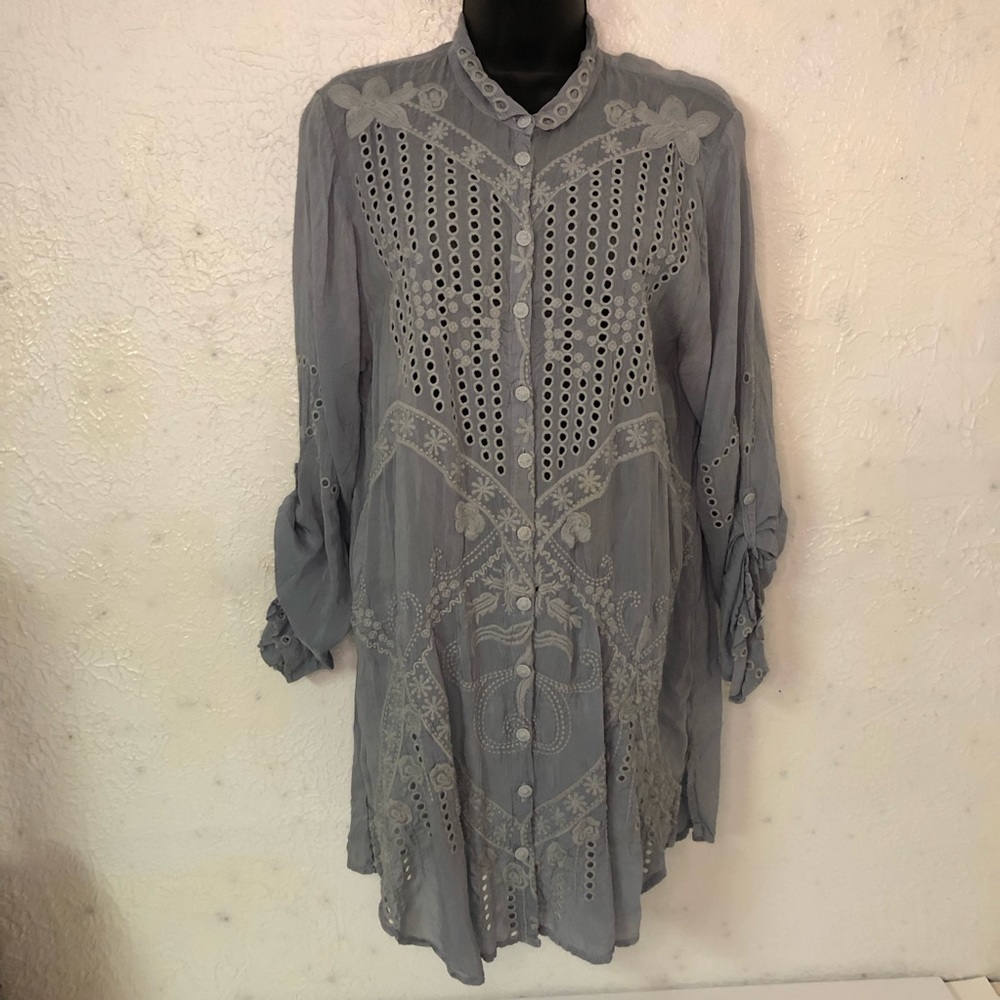 Johnny Was eyelet shirt